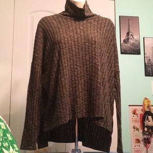 Green turtleneck sweater